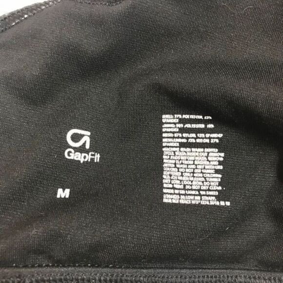 Gapfit gray, and black Sports Bra.  Pull up next to some music. 0131 - Picture 3 of 3